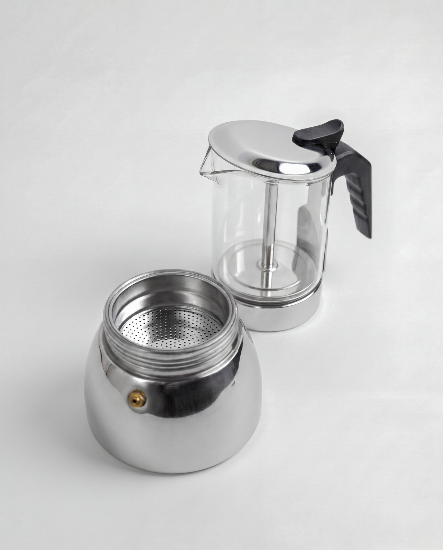 CAFETERA ITALIANA 4 TAZAS VIDRIO/ACERO
