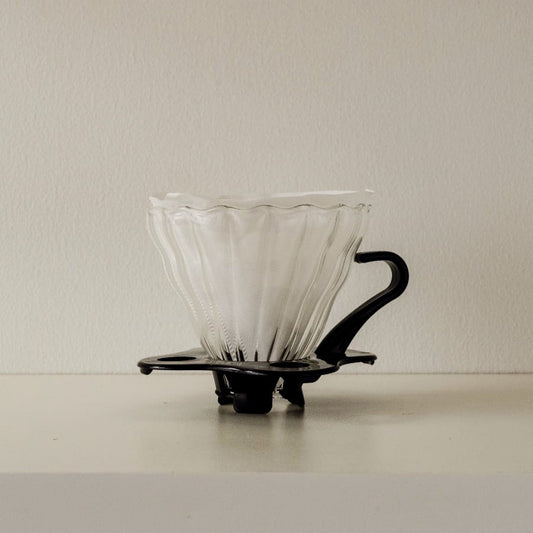 TAZA DE FILTRO DE VIDRIO CAFETERA V60 8.5X10 CM