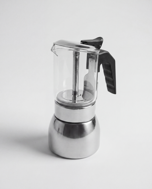 CAFETERA ITALIANA 6 TAZAS VIDRIO/ACERO