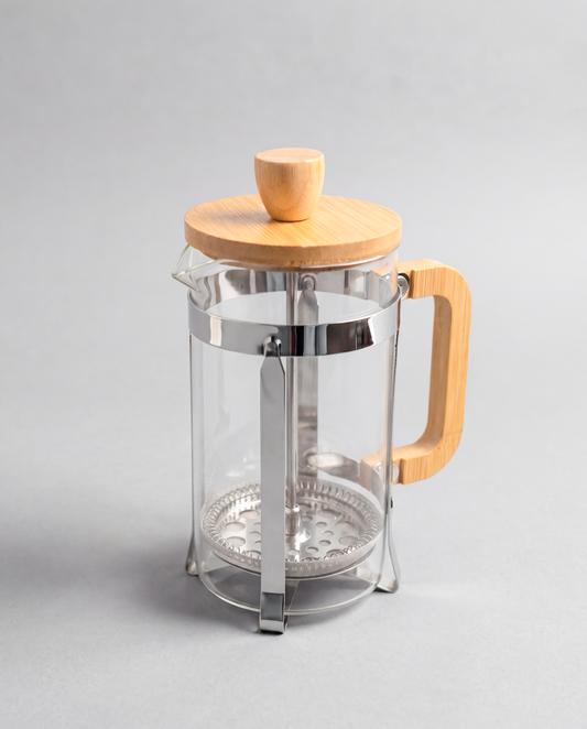 CAFETERA DE VIDRIO TAPA DE MADERA - Foto 2