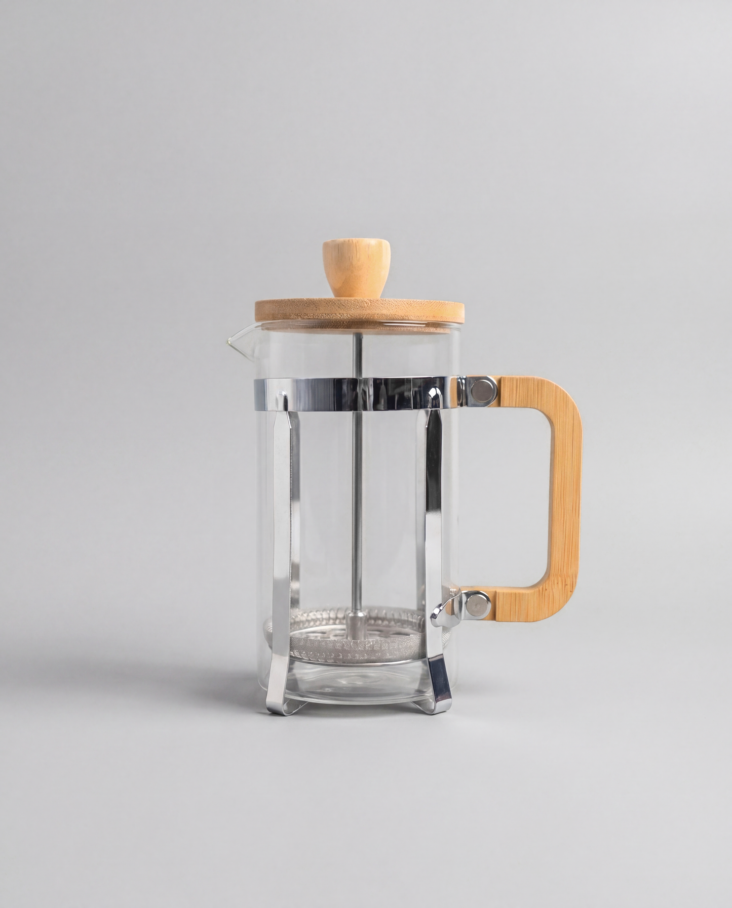 CAFETERA DE VIDRIO TAPA DE MADERA - Foto 1